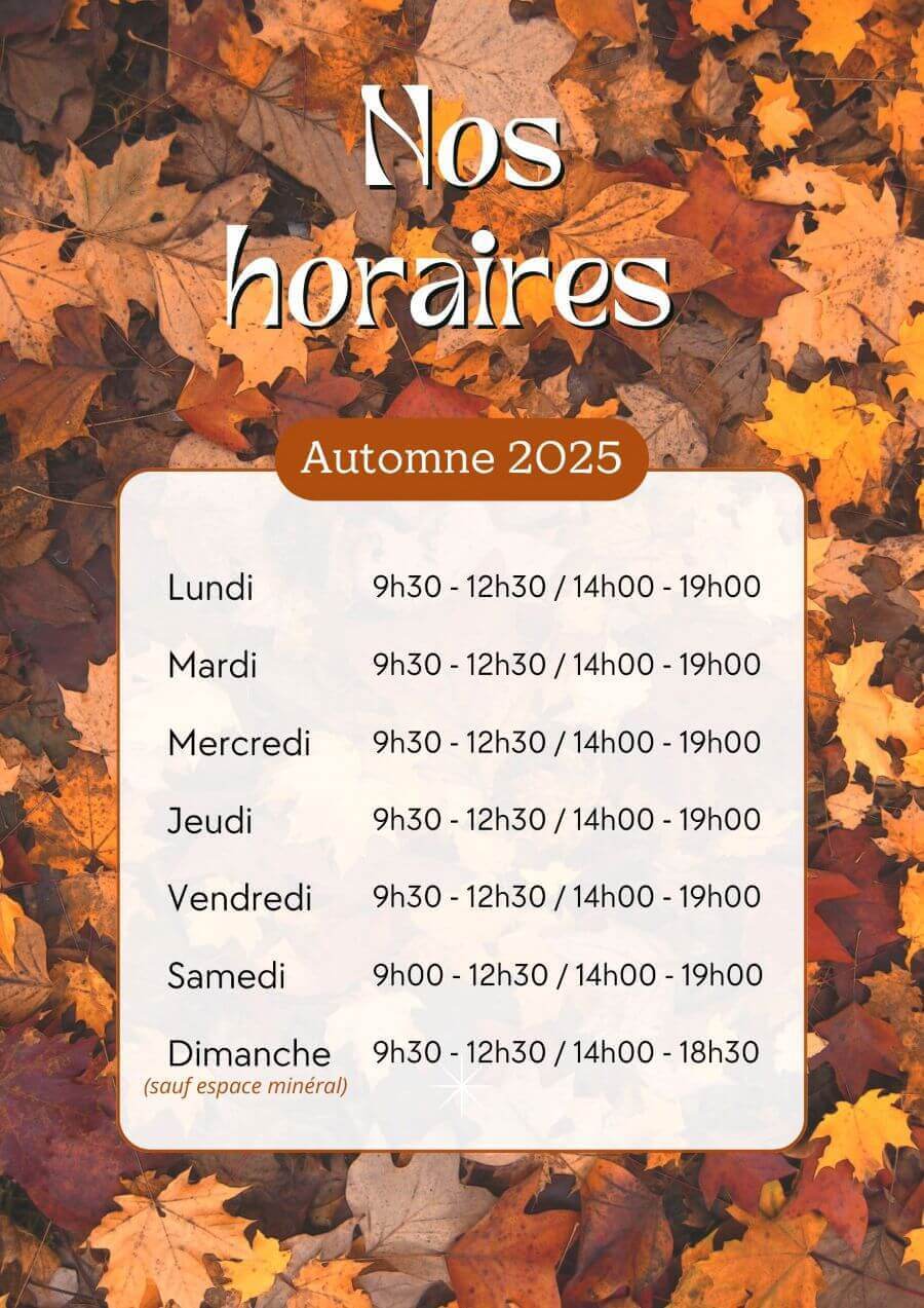 Horaires magasin Automne site internet