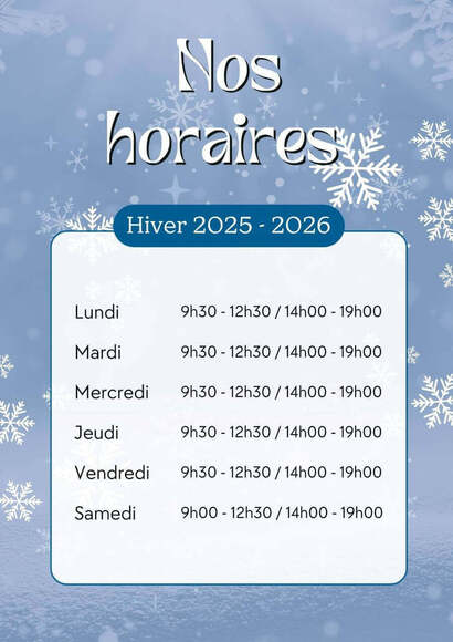 Horaire magasin Hiver