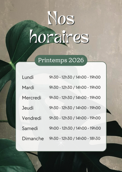 Horaires printemps 2026